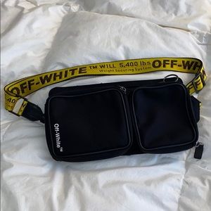 Off-White Black Cordura Logo Print Cross Body Bag